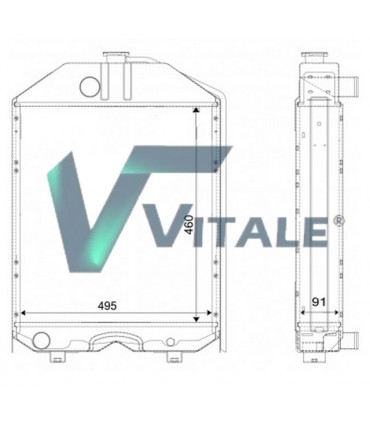 RADIATEUR POUR MASSEY FERGUSON 3680076M91 3680066M91
