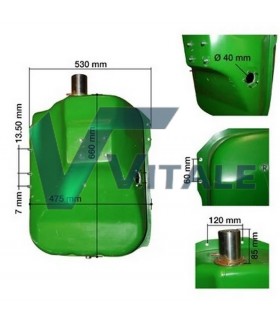 TANQUE DE COMBUSTIBLE PARA JOHN DEERE 1830 2020 2030 AR72868