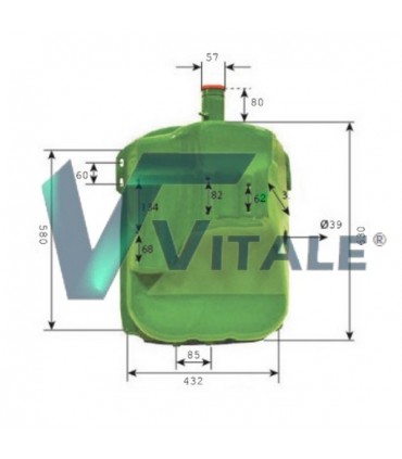 SERBATOIO CARBURANTE PER JOHN DEERE 1830 2020 2030 AR72868
