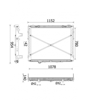 RADIATEUR EAU DAF CF460 2116741 2128952 2131854