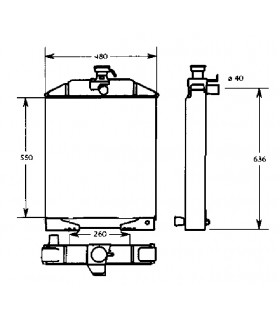 WASSERKÜHLER FÜR RENAULT AGRI 7700005504 7700612513 6005705935 6005705936