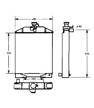 WASSERKÜHLER FÜR RENAULT AGRI 7700005504 7700612513 6005705935 6005705936
