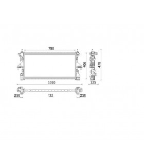 RADIATEUR POUR  FIAT PEUGEOT 1398450080 FI845080