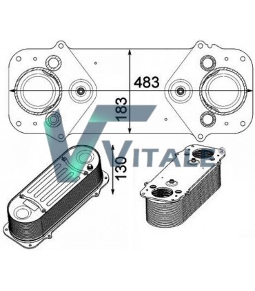 OIL COOLER FOR MAN 51095007112 51095007146 51095007163