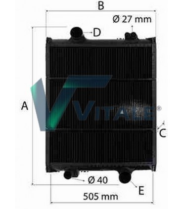 RADIATEUR EAU POUR RENAULT AGRI CLAAS 556 RZ