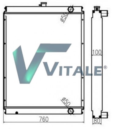 RADIATOR FOR SUMITOMO SH210A3 KRH1628