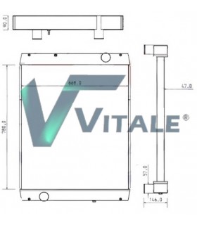 RADIADOR PARA GENERADOR IVECO BRUNO 100KVA 5801490078