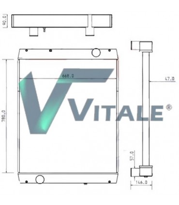 RADIATEUR POUR GENERATEUR BRUNO 100KVA IVECO 5801490078