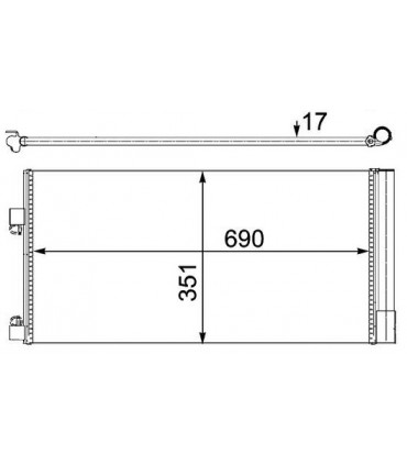 CONDENSEUR DE CLIMATISATION POUR RENAULT LAGUNA III 921100002R 404647