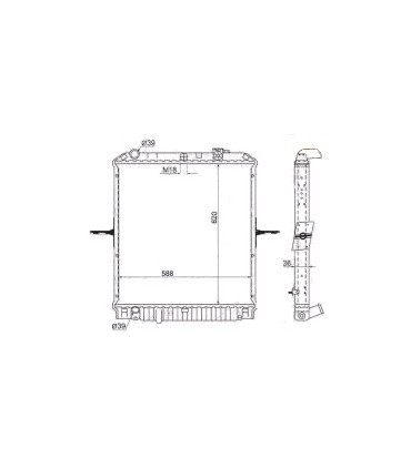 RADIADOR DE MOTOR PARA ISUZU NRR 2.8 D 8982057100