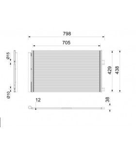 CONDENSER FOR  RENAULT 921002166R 921002166R NC254001