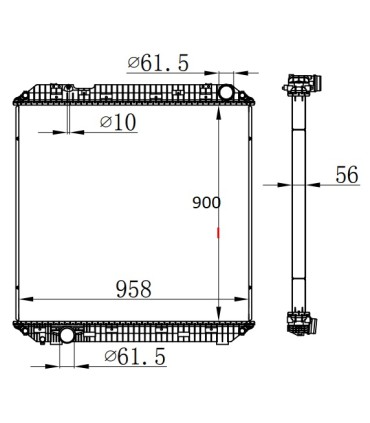 RADIATEUR POUR MERCEDES TRUCK 9605003601 A9605003601