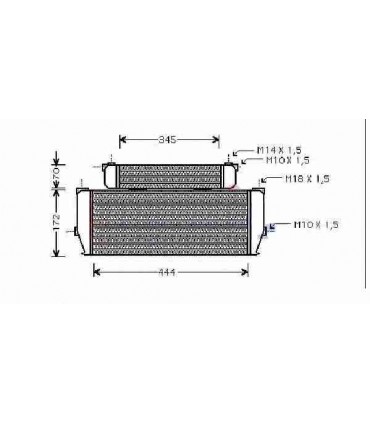  Radiateur eau pour SCANIA Série P 95-04 