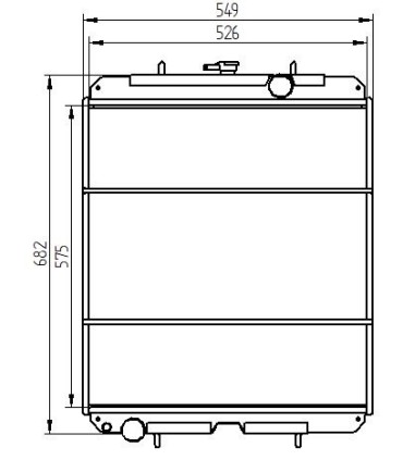 RADIATOR FOR KUBOTA 3P903-72060 3P90372060