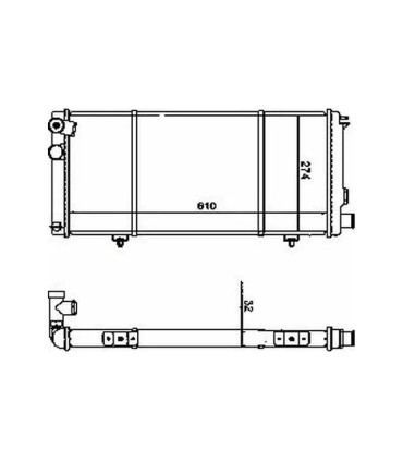 RADIATOR FOR PEUGEOT 205 1300K5 130938 1300H7