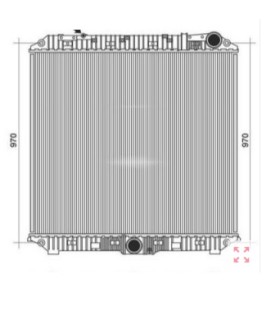 RADIATOR FOR  MERCEDES TRUCK  9615001000  9615000200 A9615001000